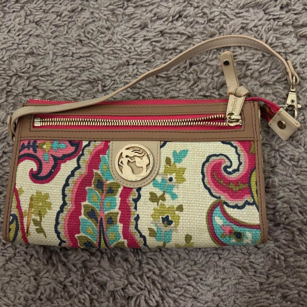 Spartina 449 tassel wristlet